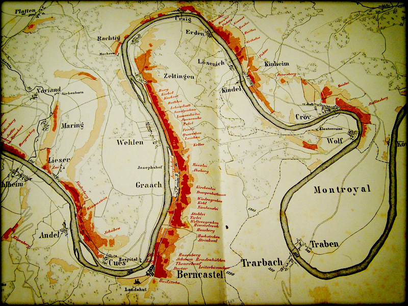 Karte der Weinlagen